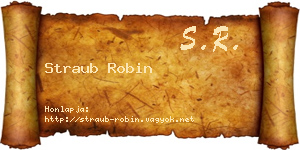 Straub Robin névjegykártya